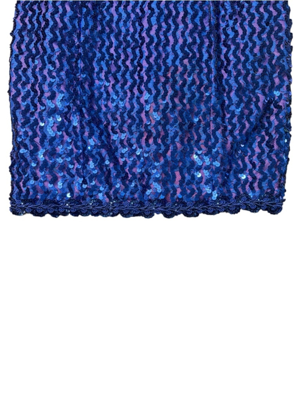 Vintage ZUM ZUM Blue/Purple Sequin Mini Spaghetti Strap Mini Dress - Picture 7 of 12